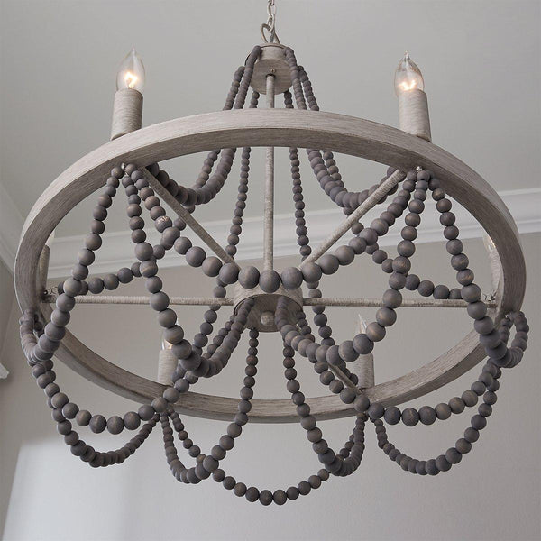 Alshaan Vintage Industrial Wooden Chandelier