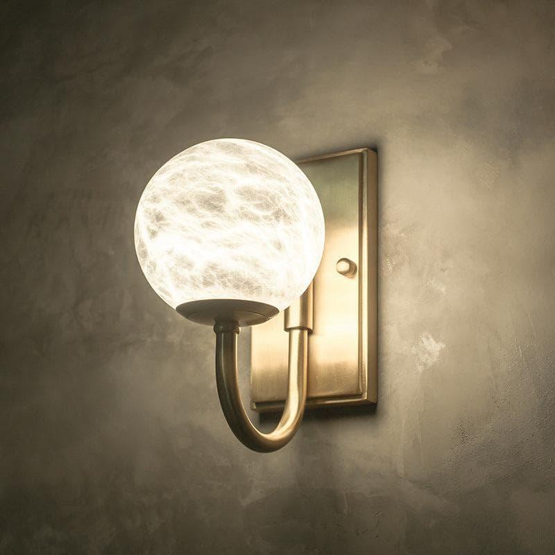Modern Spherical Alabaster Wall Light