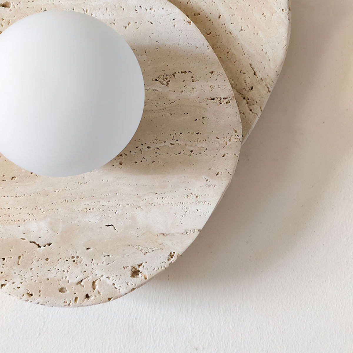 Tavinielle Wall Light Travertine Layered Wabi-sabi Aesthetics