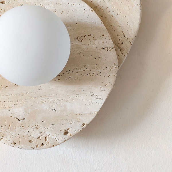 Tavinielle Wall Light Travertine Layered Wabi-sabi Aesthetics