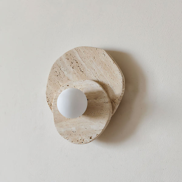 Tavinielle Wall Light Travertine Layered Wabi-sabi Aesthetics