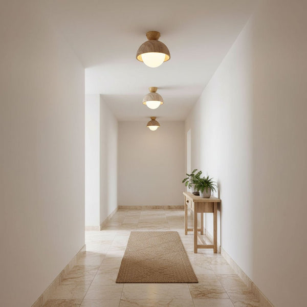 Nerio Travertine Ceiling Light