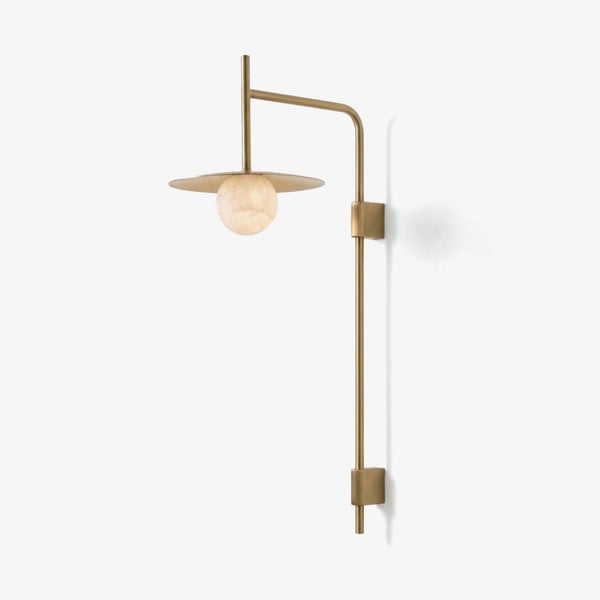Nivara Long Arm Alabaster Wall Sconce
