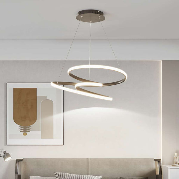 Chandelier Ceiling Light LED Nordic Geometric Ring Helix