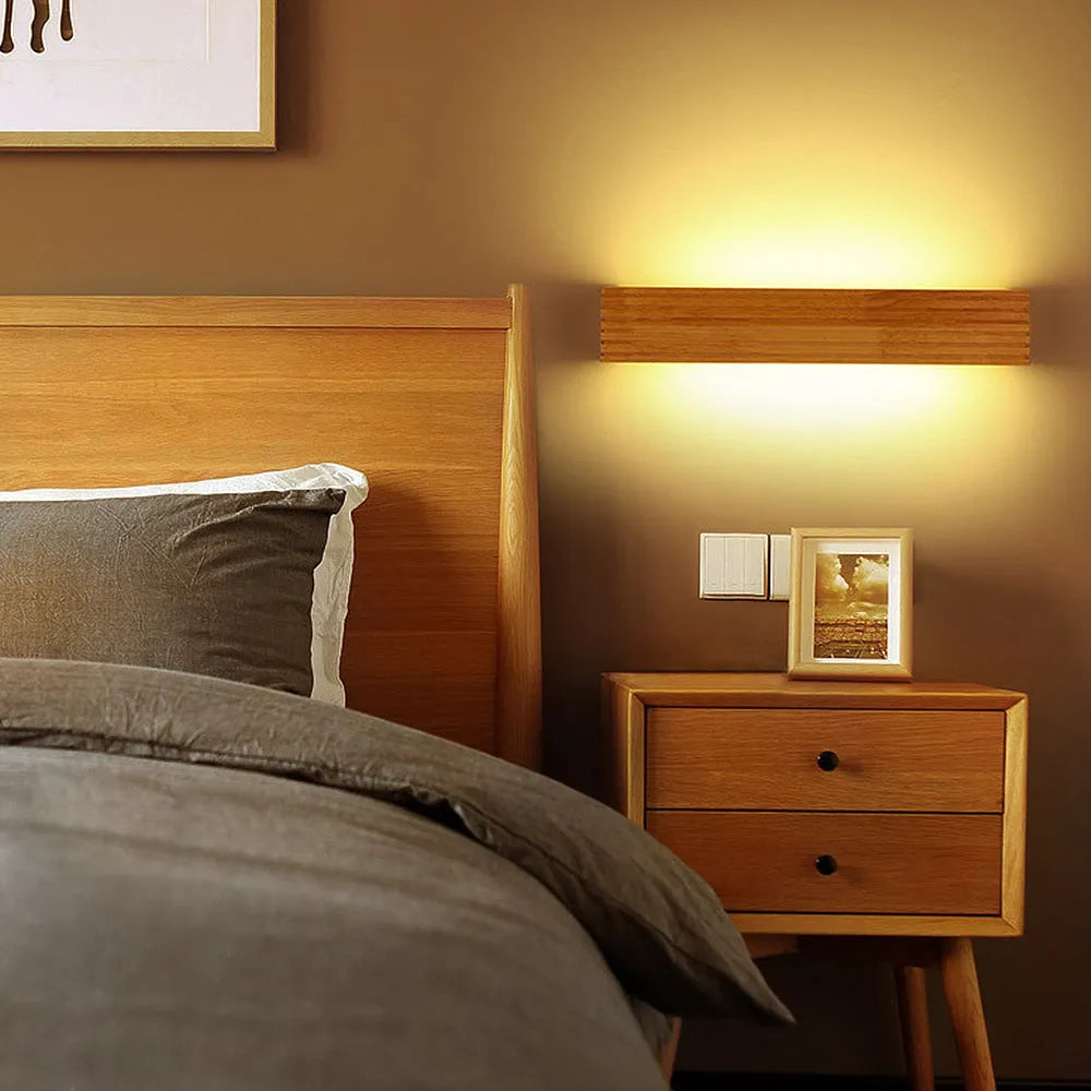 Wood Simple Mirror Wall Lights