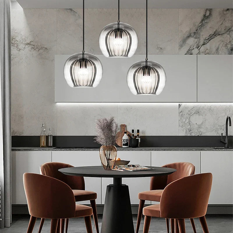 Simple Modern Glass Pendant Lights for Living Room