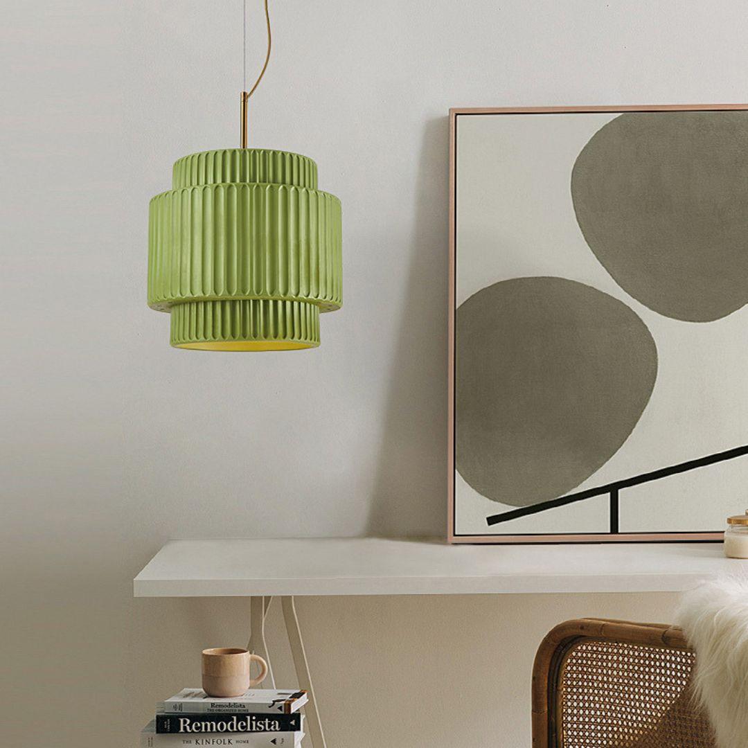 Terioriella Ribbed Pendant Light