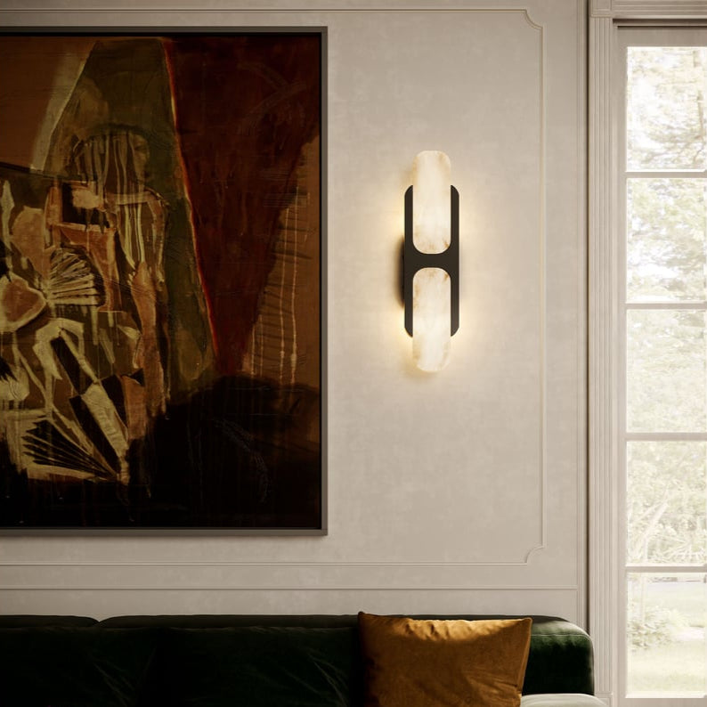 Alabaster Odin Oval Wall Sconce