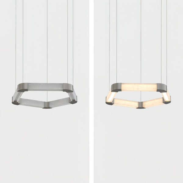 Celaeisra Unique Single Ring Alabaster Chandelier