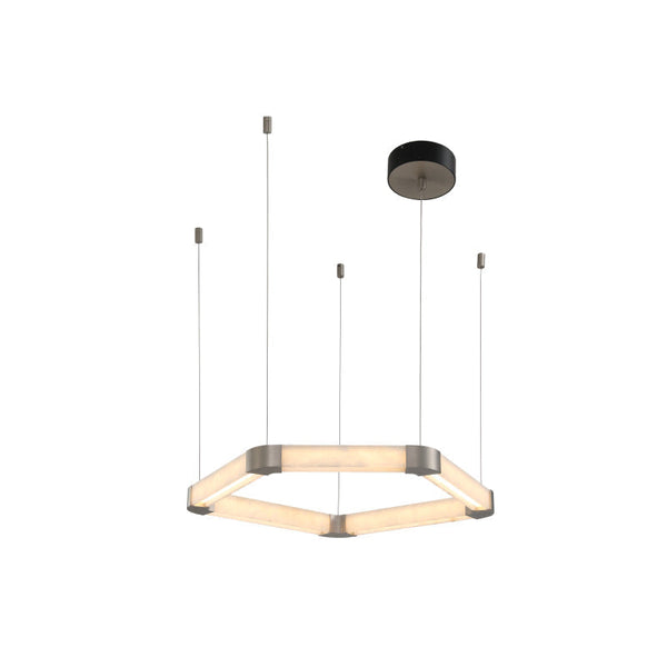 Celaeisra Unique Single Ring Alabaster Chandelier