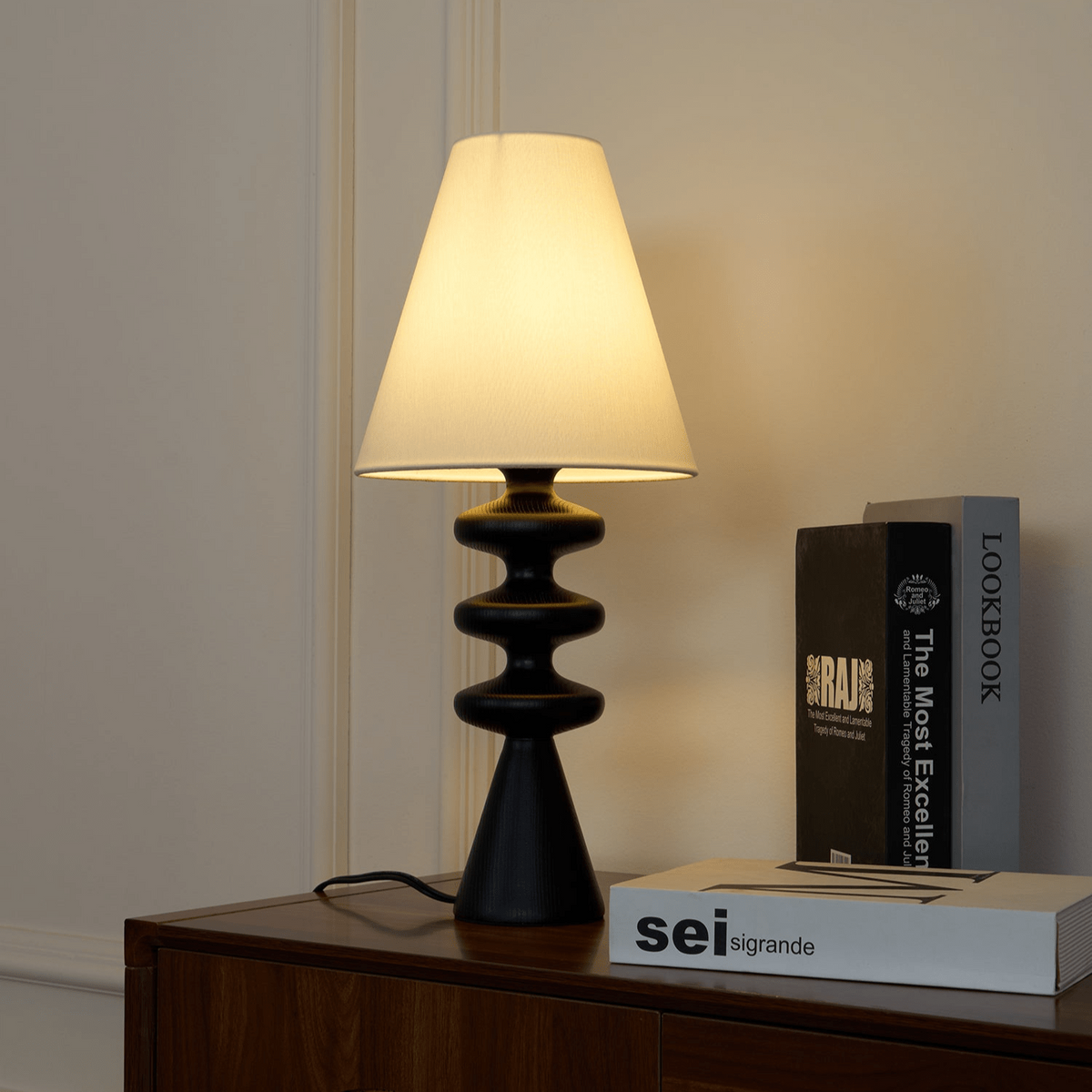 Ripple Wood Table Lamp