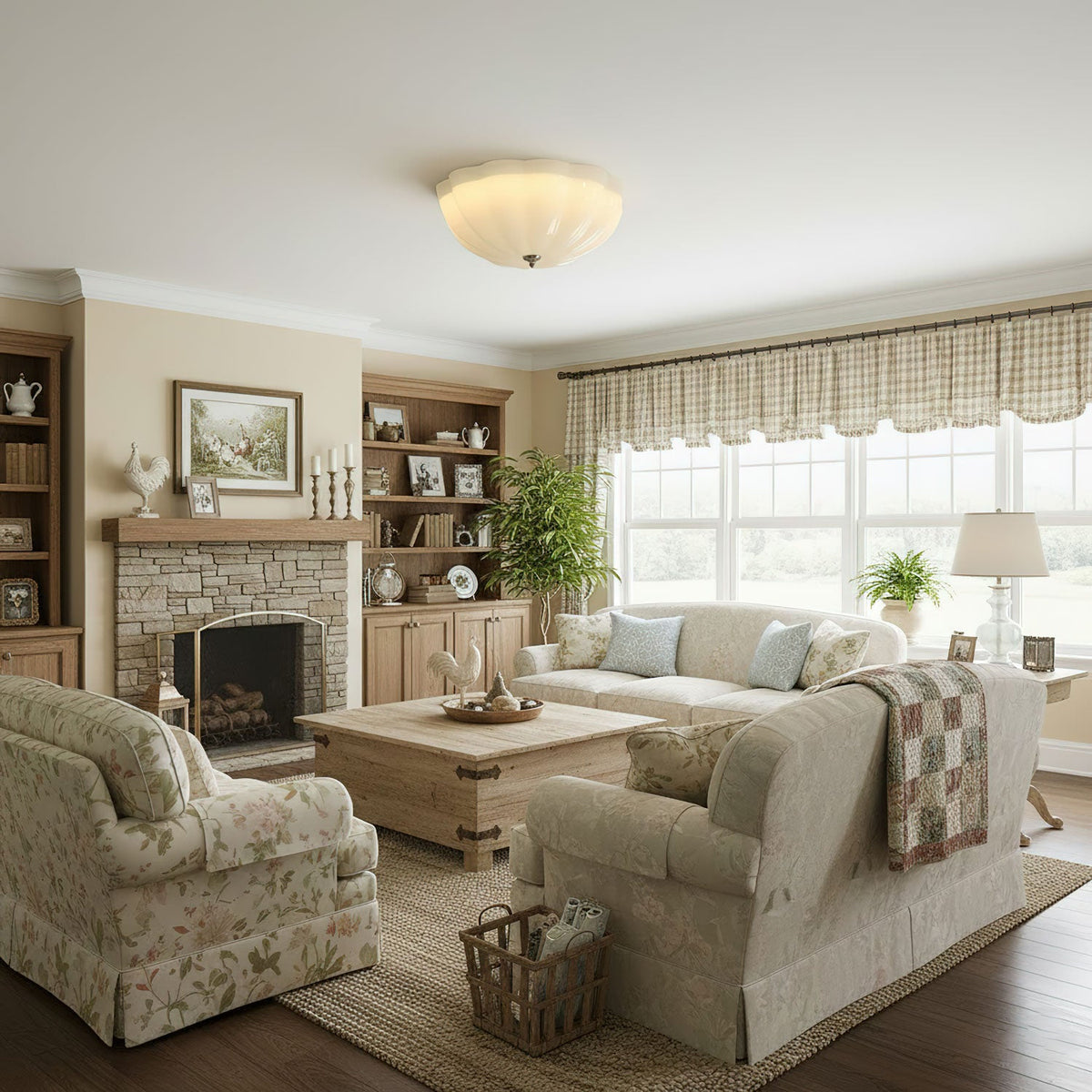 Opal Shell Ceiling Lamp