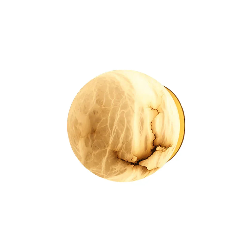 Round Alabaster Wall Sconce