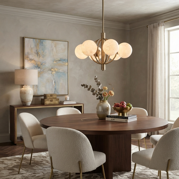 Orbit Alabaster Chandelier