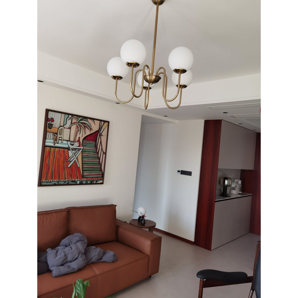 Ildorel Nordic Art Brass Glass Chandelier