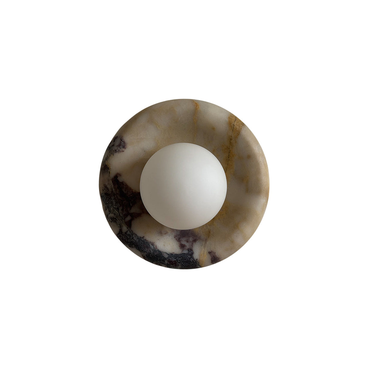 Alsorarae Beige Glass Marble Sconce Wall Lamp