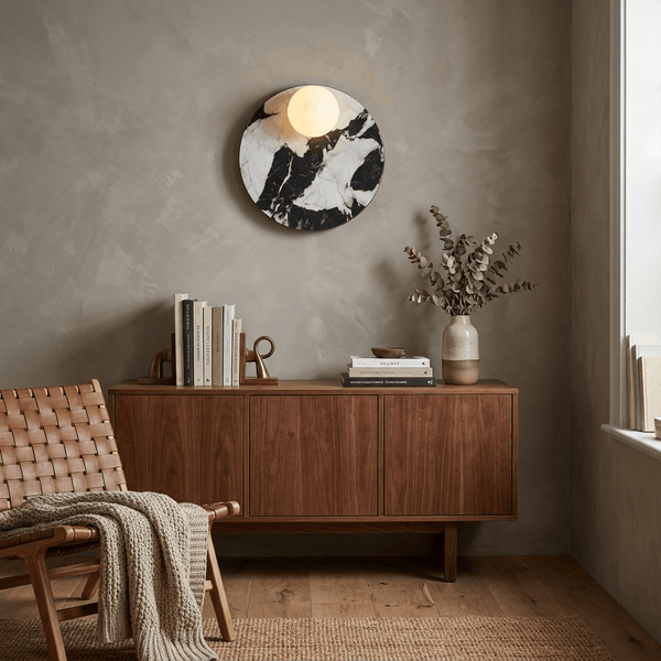 Orvella Stone Disc Wall Sconce