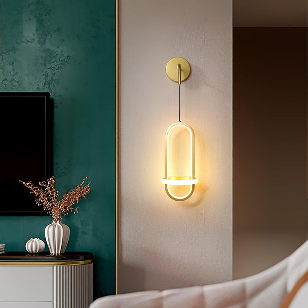 Oval Brass Wall Light