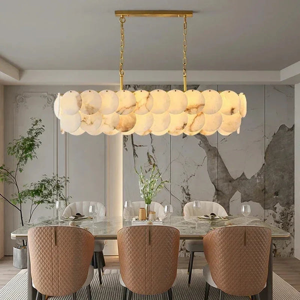 Ovela Linear Alabaster Chandelier
