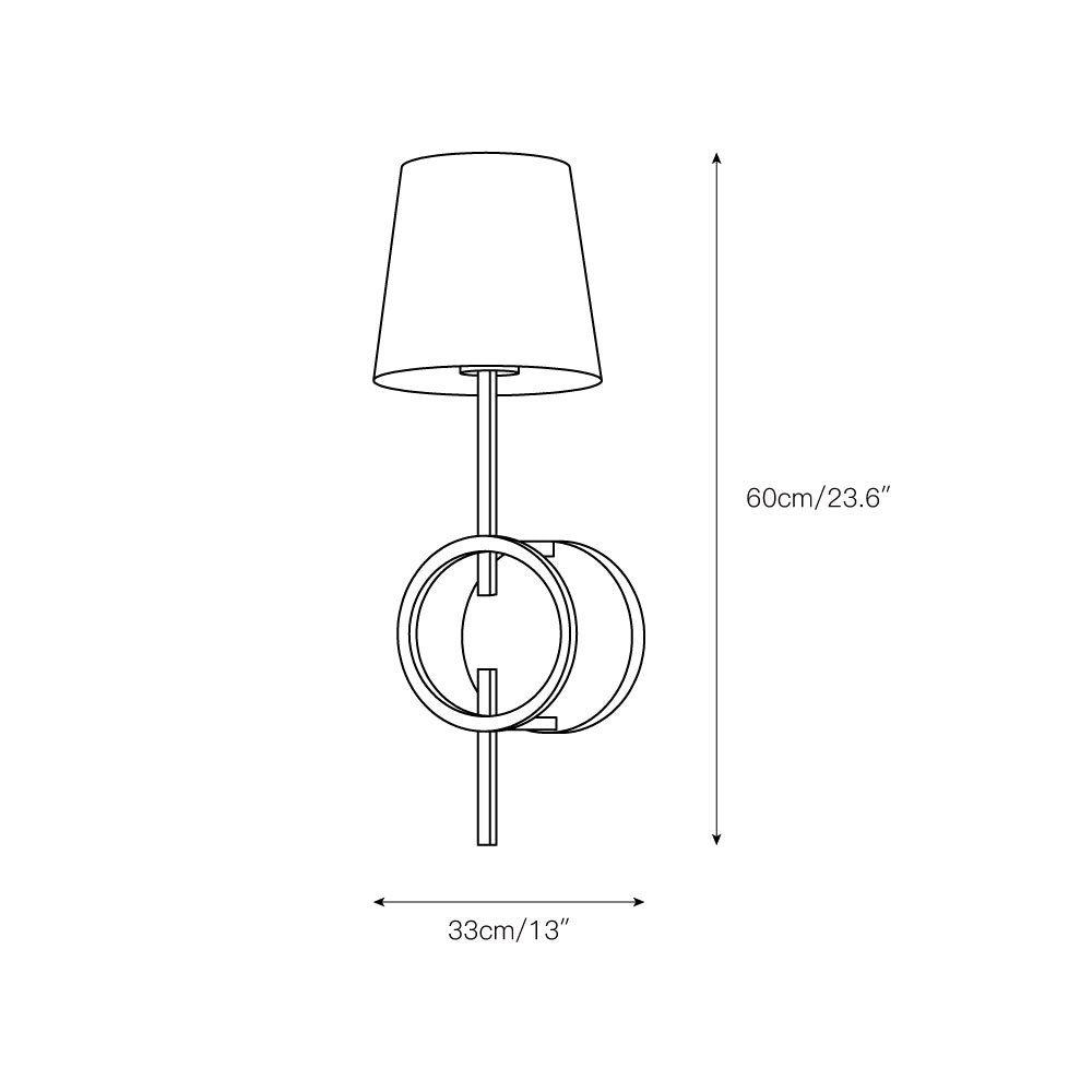 Evtalila Elegance Vintage Black Fabric Wall Lamp