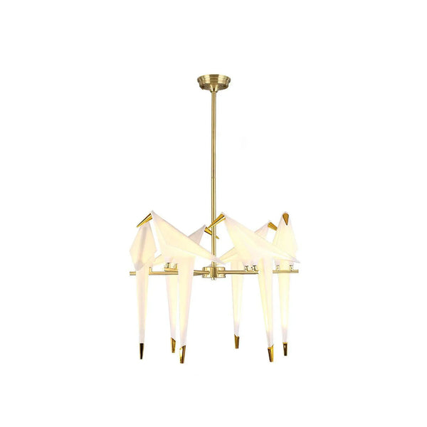 Paper Crane Bird LED Chandelier