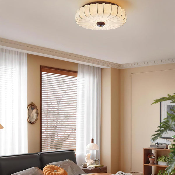Rosemary Fabric Shade Pleated Ceiling Lamp