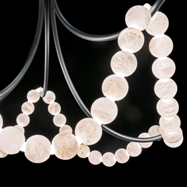 Zavenarae Nordic Art Nickel Alabaster Chandelier