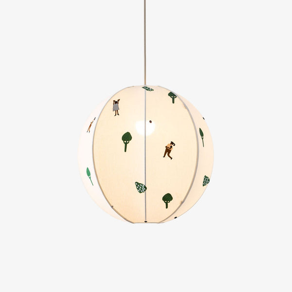 Park Embroidered Textile Pendant Lamp
