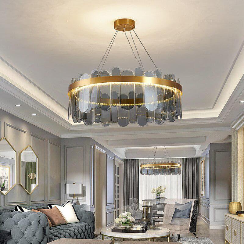 Patina Gold Ring Chandelier