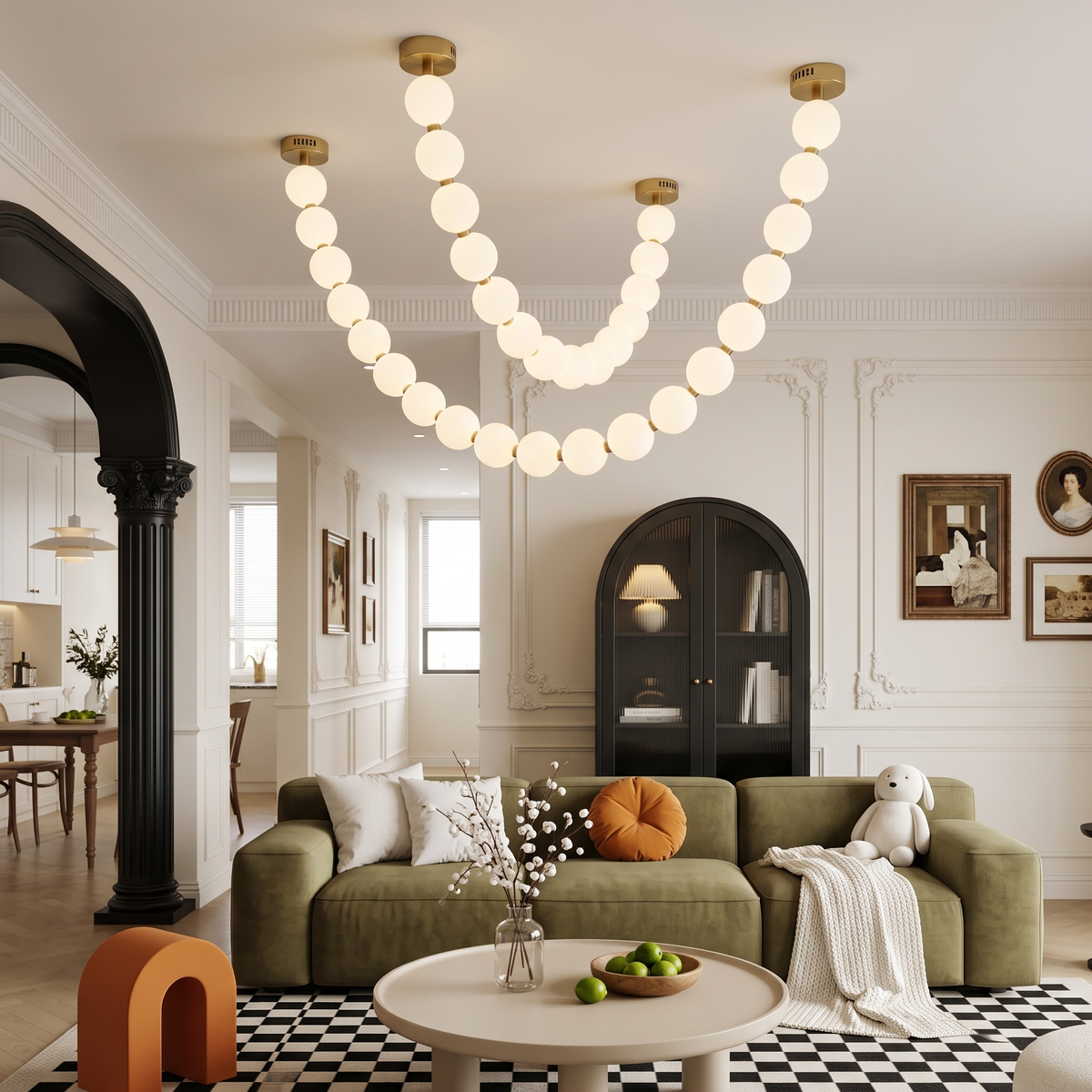 Pearl Necklace Chandelier