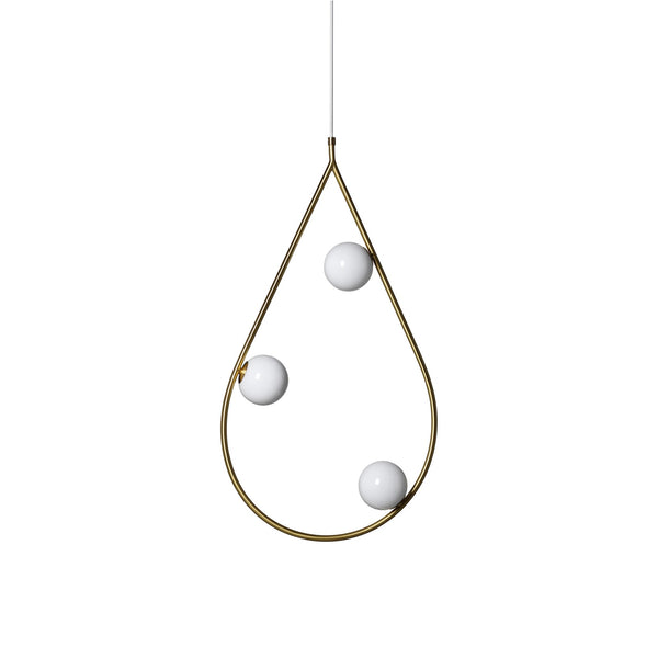 Ertheion Pearls Brass Glass Pendant Lamp