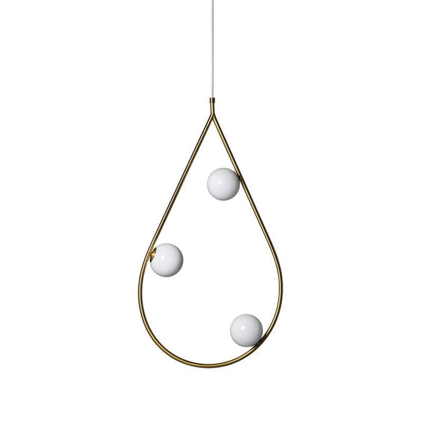 Ertheion Pearls Brass Glass Pendant Lamp