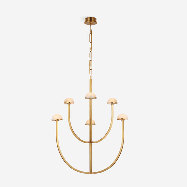 Pedra Chandelier Alabaster Minimalist Arc Geometry