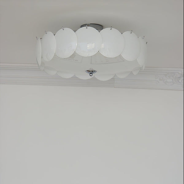 Brolin Ceiling Light Glass Glamorous Ripple