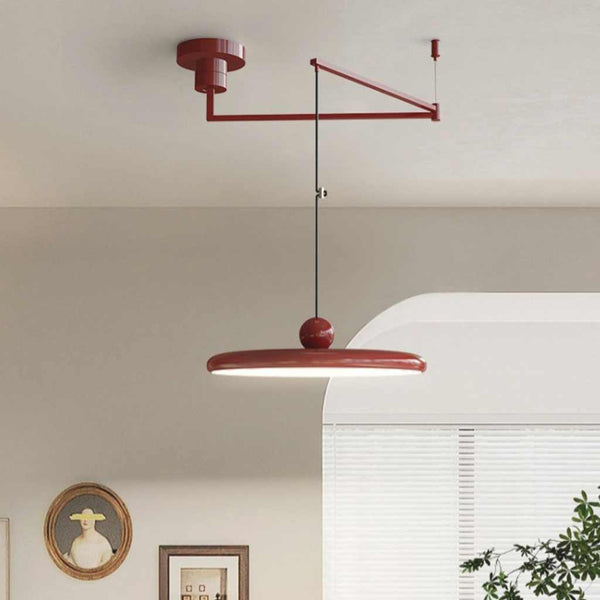 Pendant Light Adjustable Swing Arm UFO Dimmable, 5 Colors