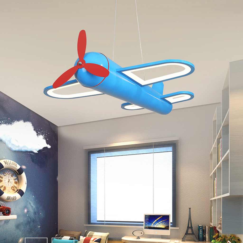 Pendant Light Airplane Dimmable LED for Kids Room