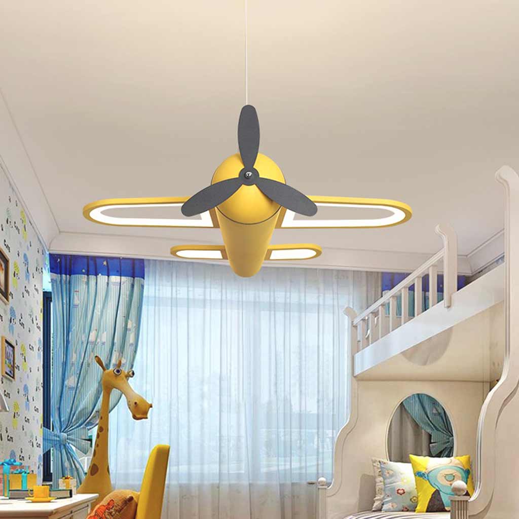 Pendant Light Airplane Dimmable LED for Kids Room