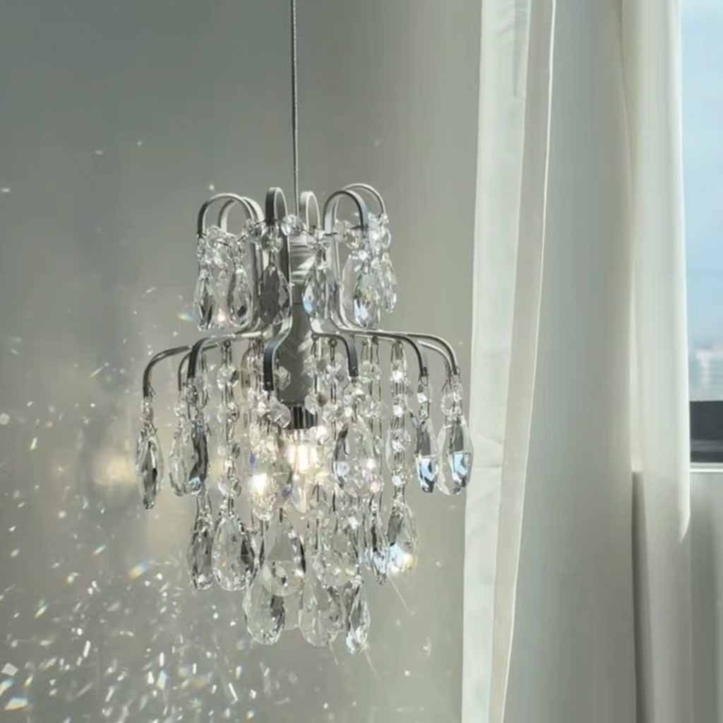 Pendant Light Crystal Waterdrop, Single Light / 3 Lights