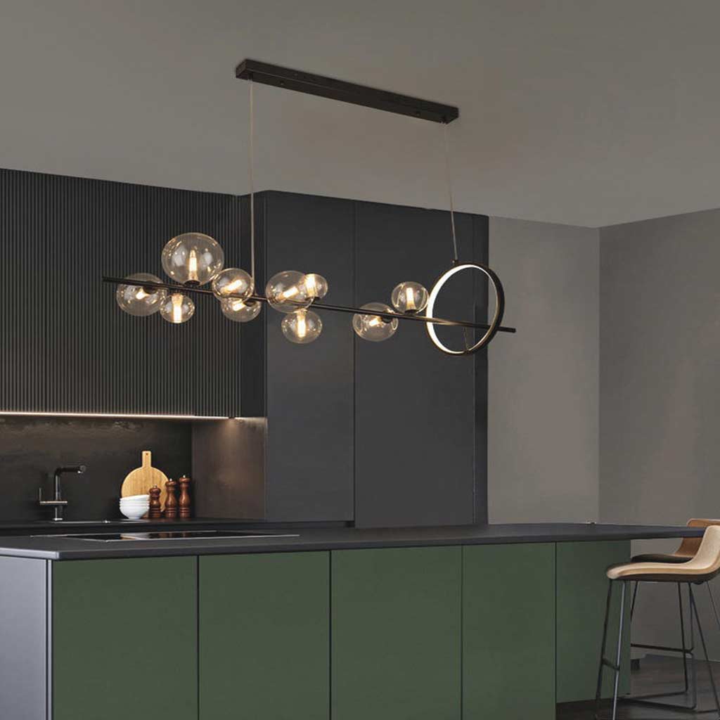 Pendant Light Chandelier Fashion Linear Glass Bubble