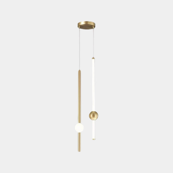 Pendant Light LED Linear Hanging, Iron & Glass