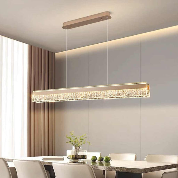Pendant Light Linear Dimmable LED, Rose Gold / Grey