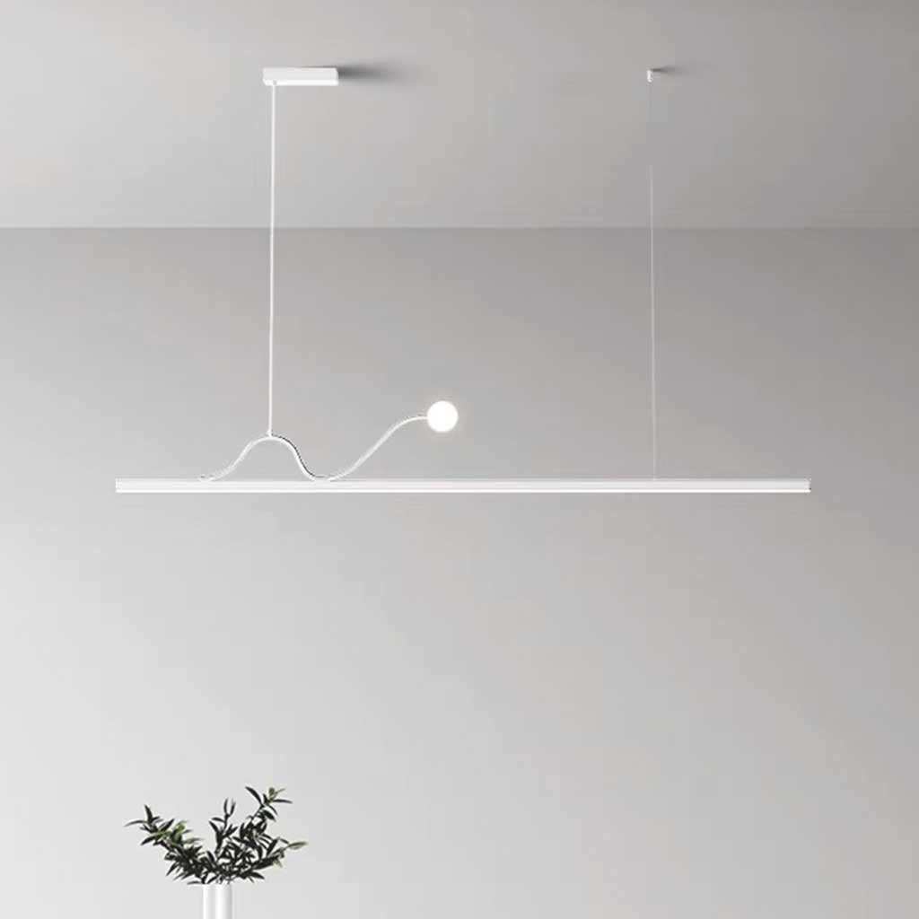 Pendant Light Linear Dimmable LED for Dining Table, Black / White