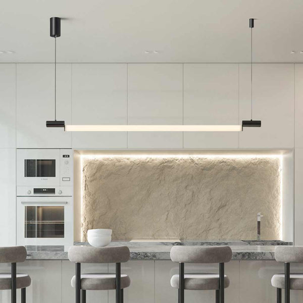 Pendant Light Linear Horizontal Strip LED, Black / Gold