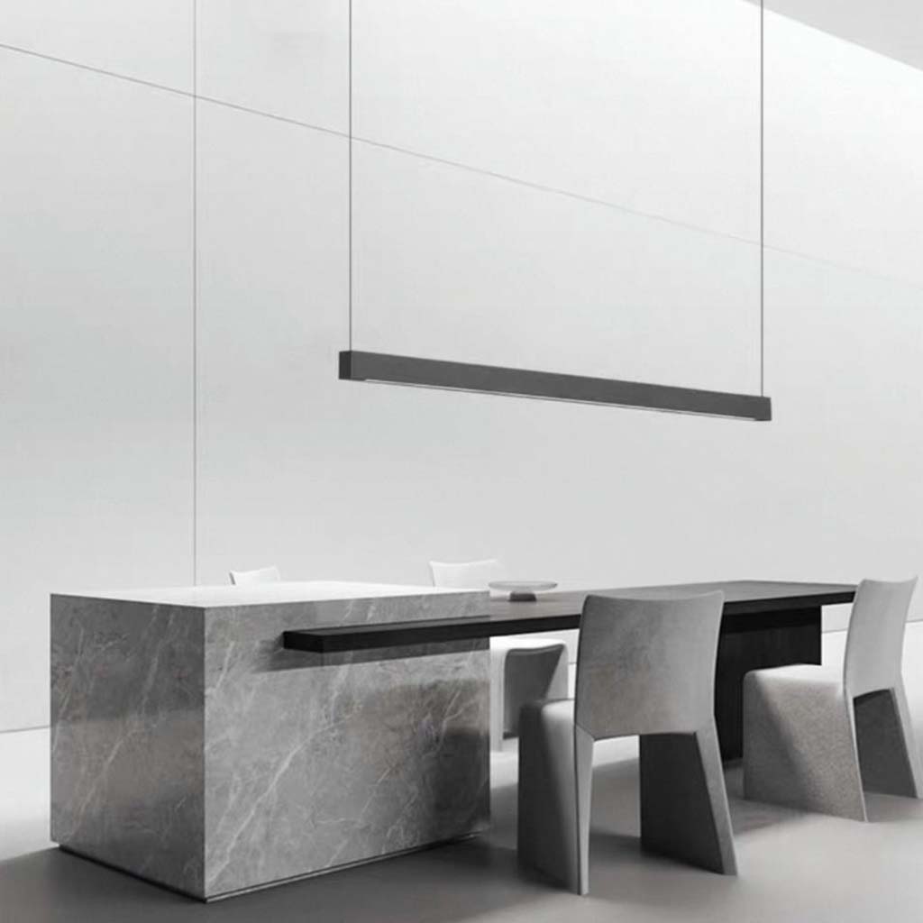 Pendant Light Office/Island Linear LED Dimmable Up&Down, Black
