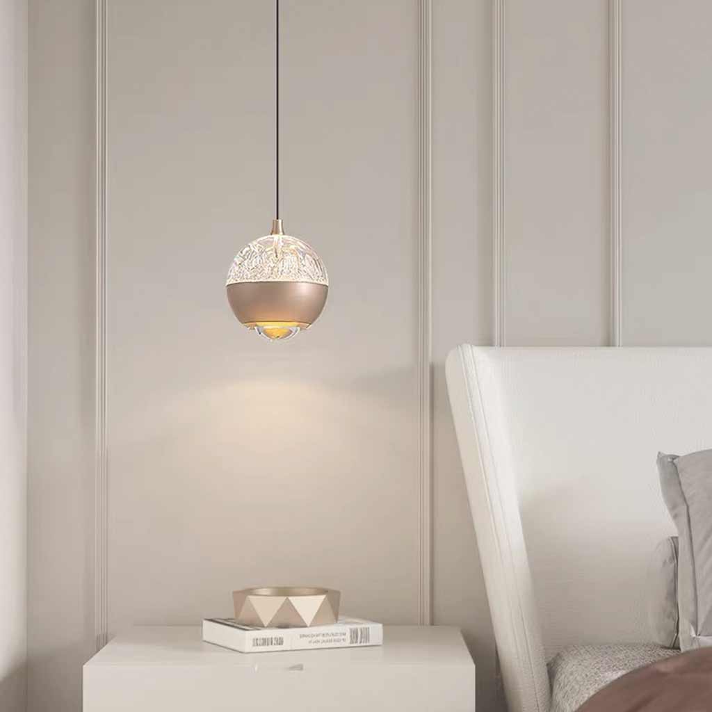 Pendant Light Mini Globe LED, Rose Gold / Black