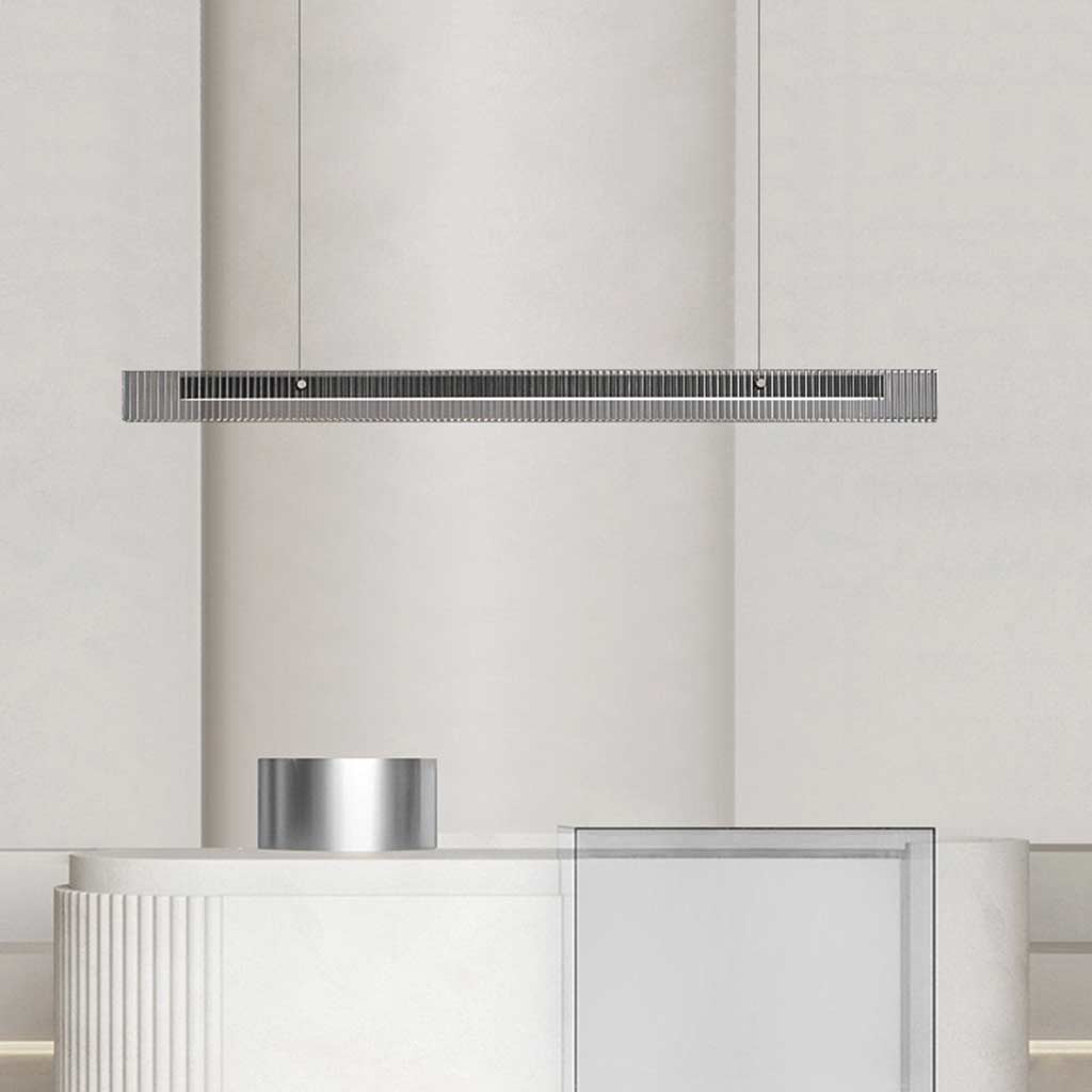 Pendant Light Minimalist Linear Glass LED Dimmable, Black