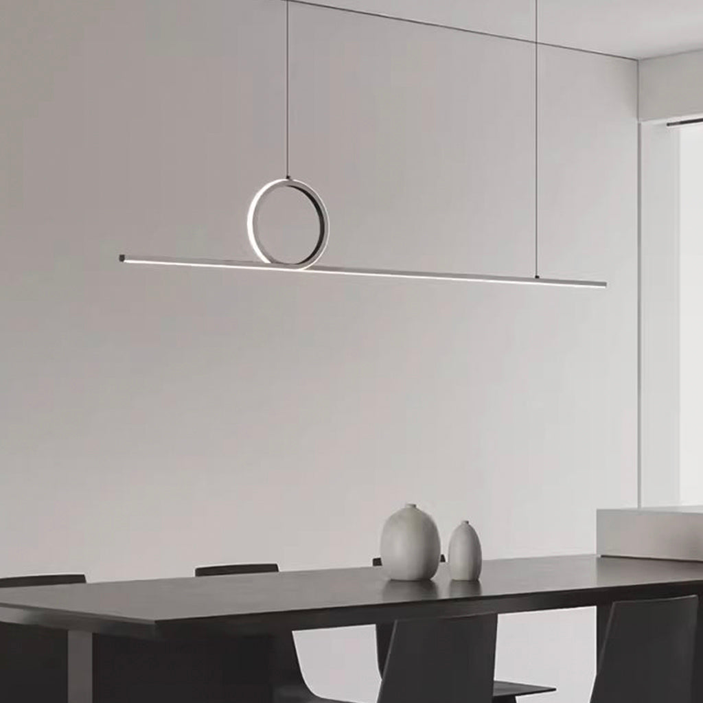 Pendant Light Minimalist Linear Loop Copper LED Dimmable