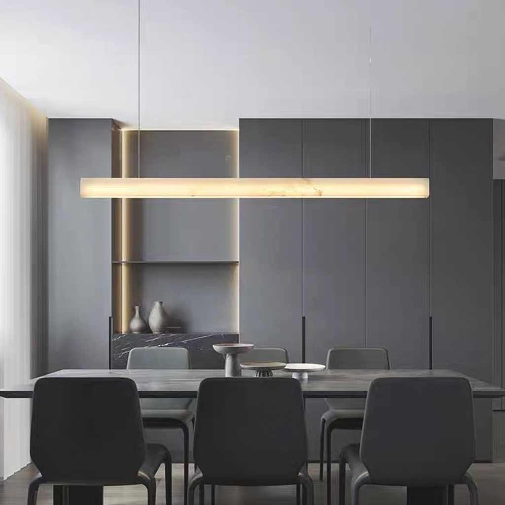 Pendant Light Minimalist Natural Marble Linear LED