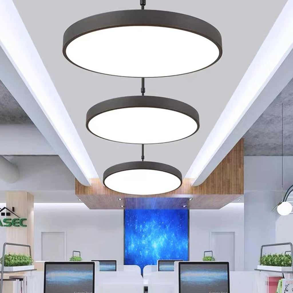 Pendant Light Minimalist Round LED for Office, Black / White