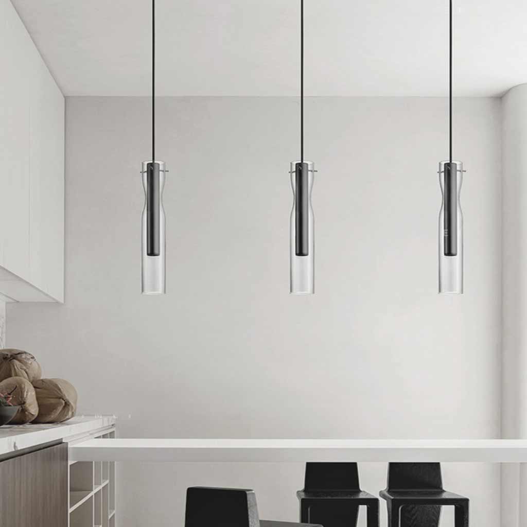 Pendant Light Modern Glass Linear Cylinder LED
